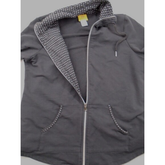 Ruby Rd. Women's Zipper Sweater Size Medium Black Thin w/ Drawstring - Picture 11 of 16